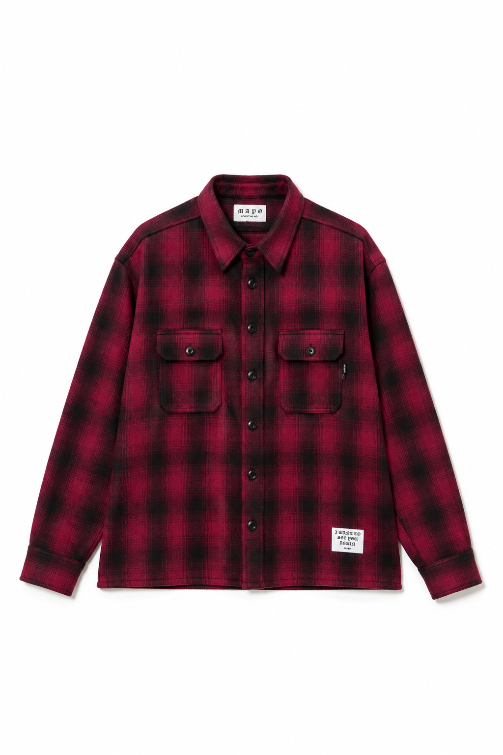 PLAIN LONG SLEEVED CHECK SHIRT