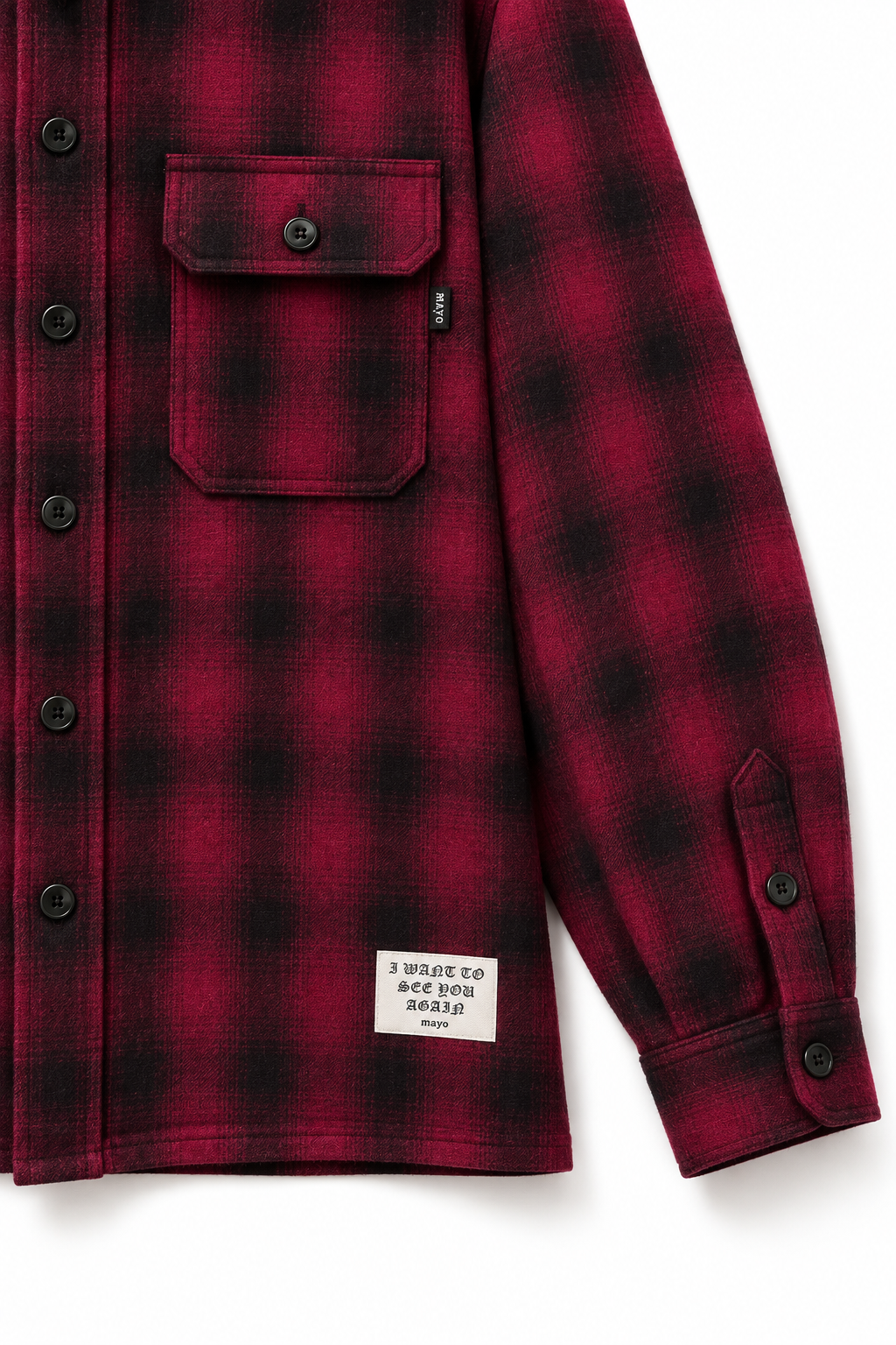 PLAIN LONG SLEEVED CHECK SHIRT