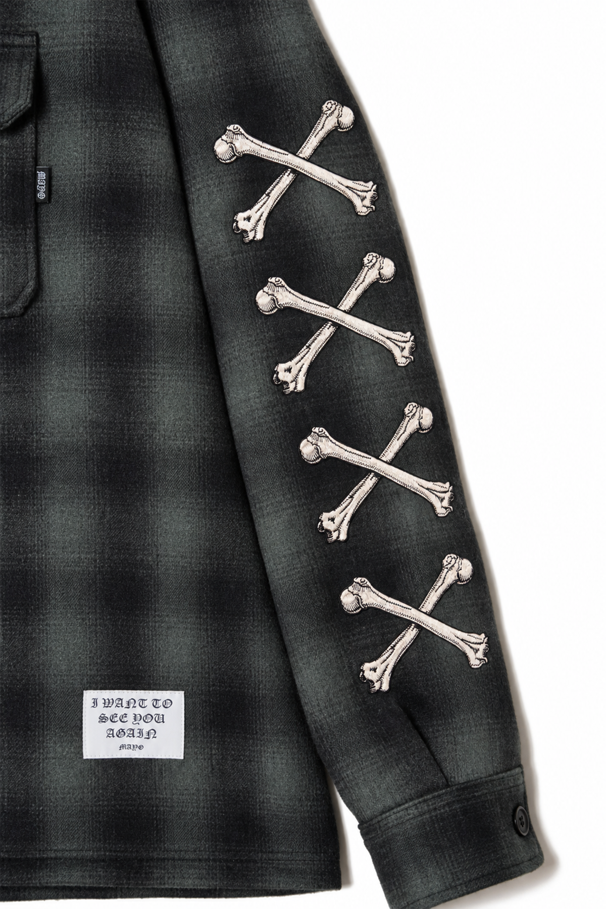 MAYO CROSS BORN EMBROIDERY LONG SLEEVED CHECK SHIRT