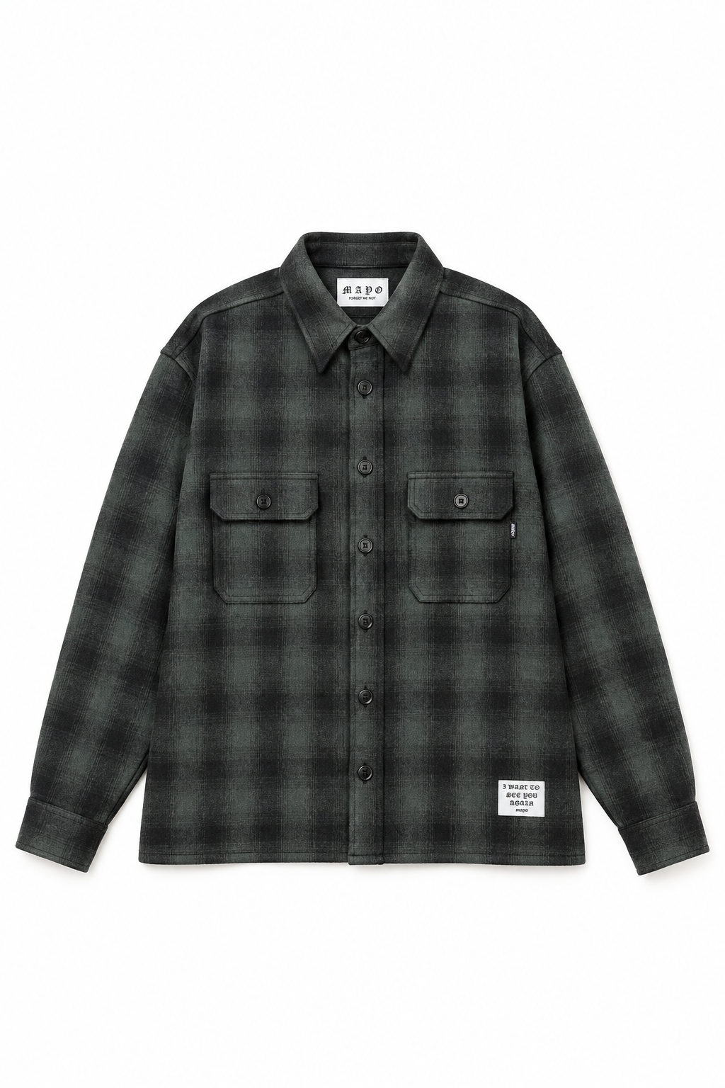PLAIN LONG SLEEVED CHECK SHIRT