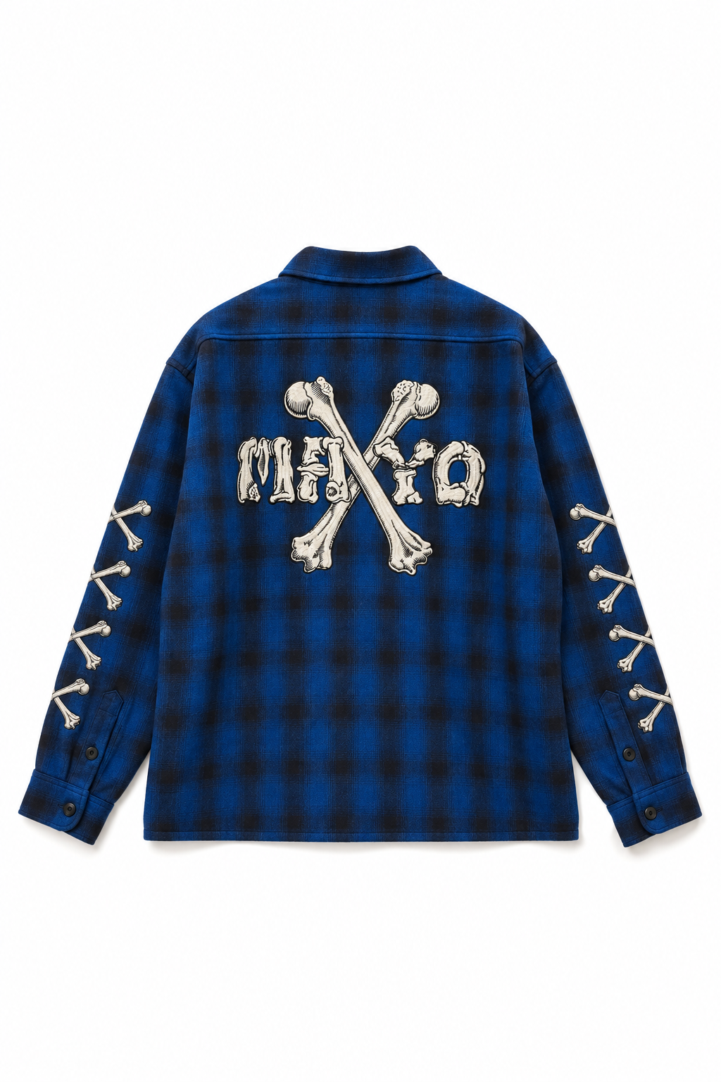 MAYO CROSS BORN EMBROIDERY LONG SLEEVED CHECK SHIRT