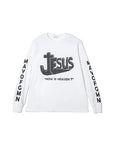 MAYO JESUS PRINT Long Sleeve Tee - WHITE