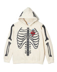 MAYO BONES Embroidery Hoodie - OFF WHITE