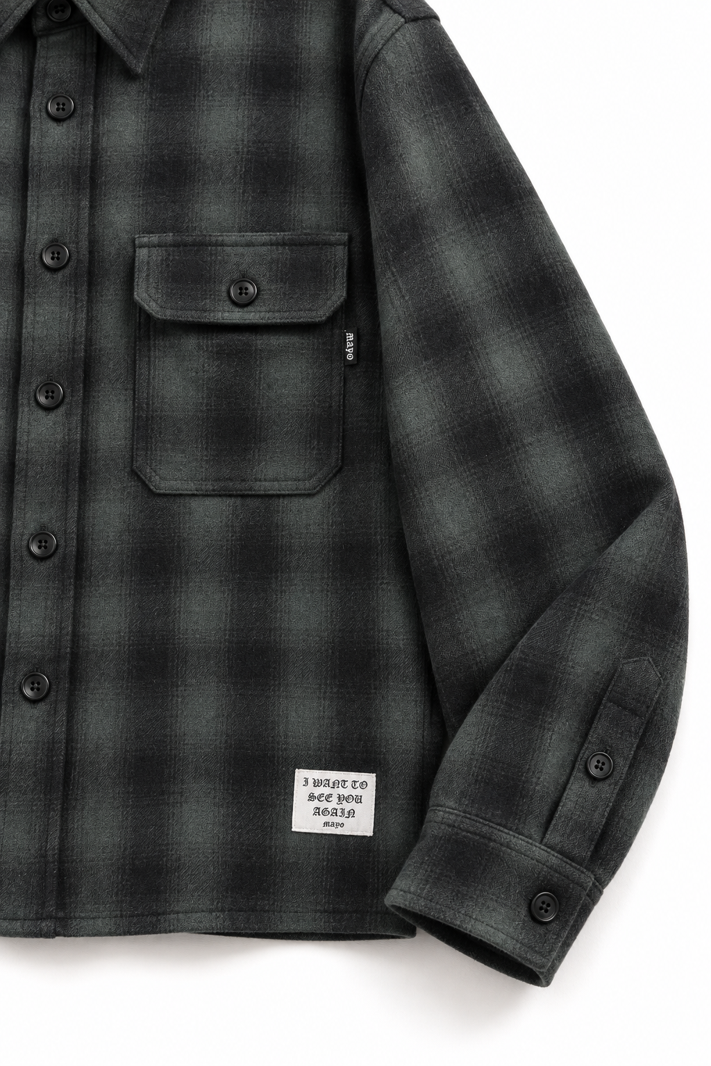 PLAIN LONG SLEEVED CHECK SHIRT