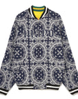 JESUS MAYO Paisley Embroidery Reversible Nylon Track Jacket - YELLOW×GREEN