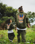 【KIDS】EAGLE  EMBROIDERY NYLON JKT -   OLIVE