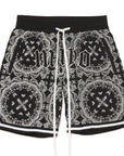 MAYO Paisley Embroidery Shorts