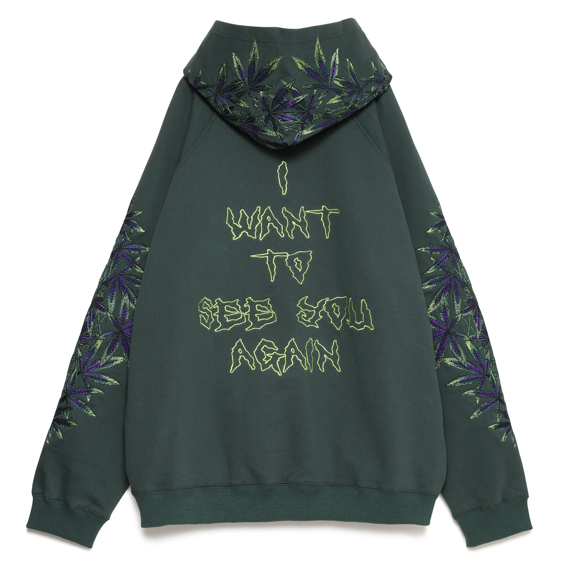 MAYO Devil Skull Embroidery Hoodie - GREEN