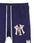 MAYO JESUS Embroidery Side Snap Lounge pants - NAVY