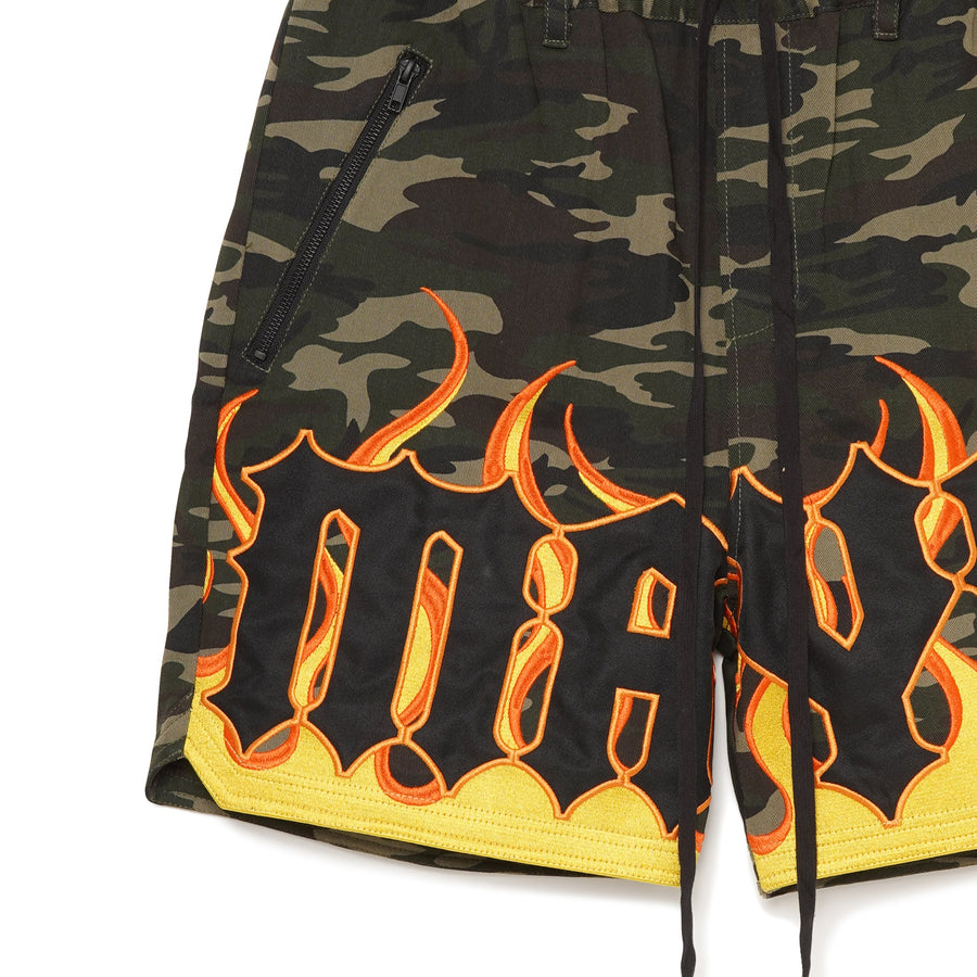 MAYO Fire Eagle Camo Embroidery Shorts - GREEN