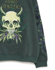 MAYO Devil Skull Embroidery Hoodie - GREEN