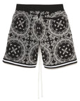 MAYO Paisley Embroidery Shorts