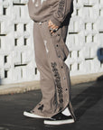 MAYO JESUS Embroidery Side Snap Lounge pants - GRAY