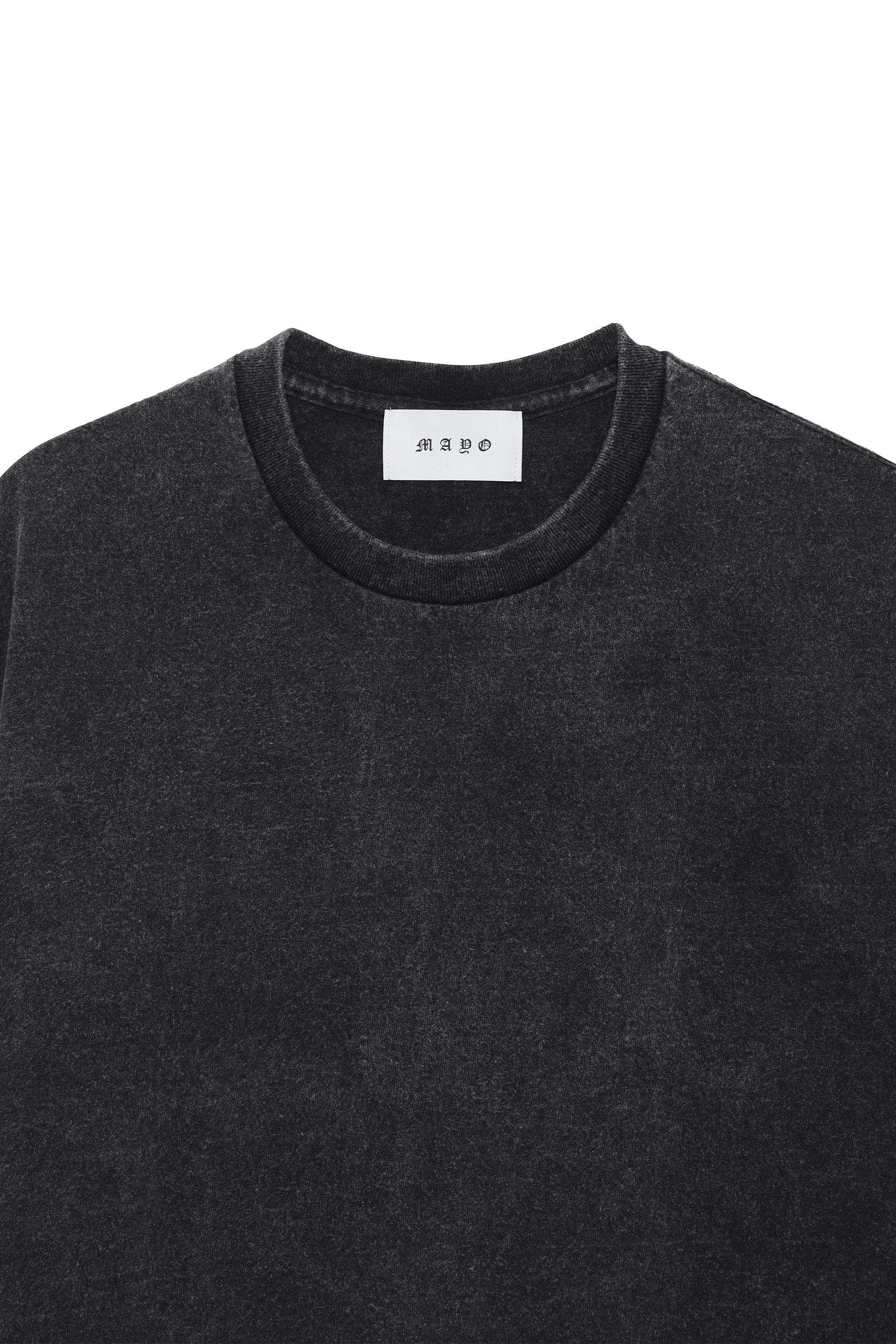 Plain Long Sleeve Tee - FADE BLACK【HARD WASH】