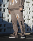 MAYO JESUS Embroidery Side Snap Lounge pants - GRAY