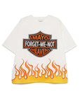 MAYO Fire Eagle Embroidery Short Sleeve Tee - WHITE