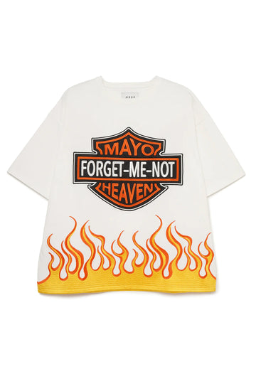 MAYO Fire Eagle Embroidery Short Sleeve Tee - WHITE