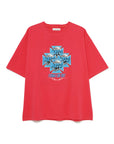 MAYO Hawk Embroidery Short Sleeve Tee - PINK