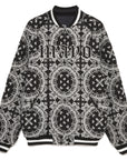 JESUS MAYO Paisley Embroidery Reversible Nylon Track Jacket - GRAY×BLACK