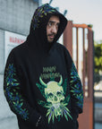 MAYO Devil Skull Embroidery Hoodie - GREEN