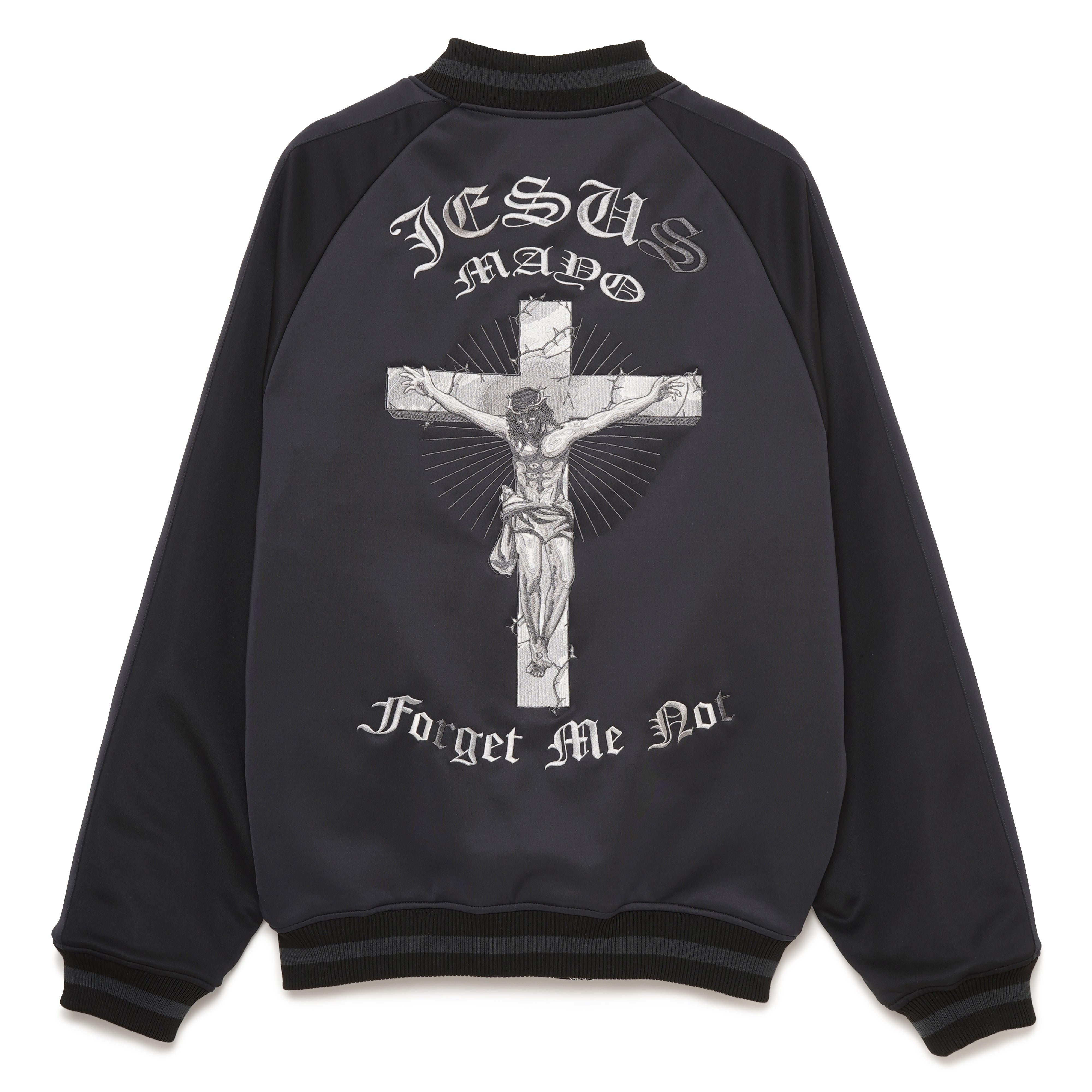 JESUS MAYO Paisley Embroidery Reversible Nylon Track Jacket