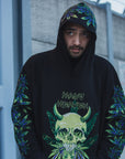 MAYO Devil Skull Embroidery Hoodie - GREEN