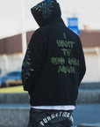 MAYO Devil Skull Embroidery Hoodie - GREEN