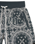 MAYO Paisley Embroidery Shorts - GREEN