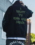 MAYO Devil Skull Embroidery Hoodie - GREEN