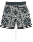 MAYO Paisley Embroidery Shorts - GREEN