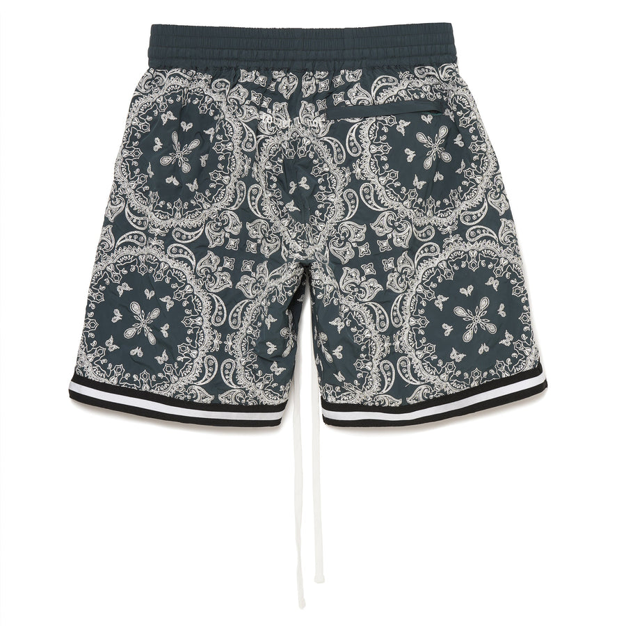 MAYO Paisley Embroidery Shorts - GREEN