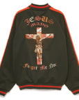 JESUS MAYO Paisley Embroidery Reversible Nylon Track Jacket