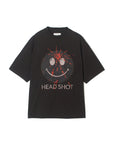 【WEB LIMITED】HEAD SHOT Embroidery short Sleeve Tee - BLACK×BLACK