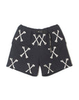 MAYO CROSS BONES Embroidery Sweat Shorts - BLACK