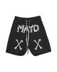 MAYO BONES Embroidery Nylon Shorts - BLACK