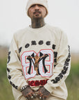 MAYO HEAVEN&HELL Embroidery Crew neck - OFF WHITE