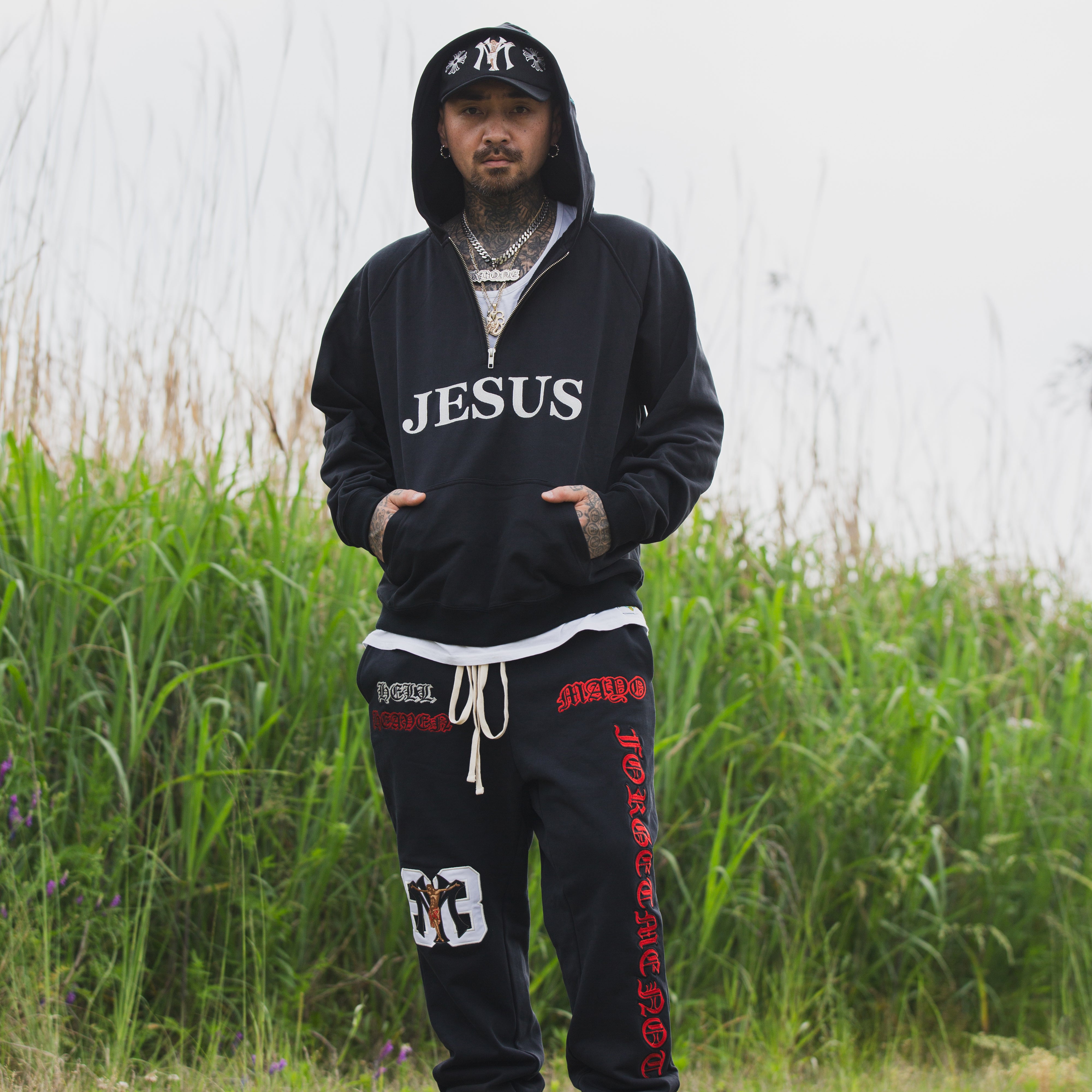 MAYO JESUS EMBROIDERY HOODIE size M 【公式通販】