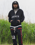 MAYO JESUS Embroidery Half zip Hoodie