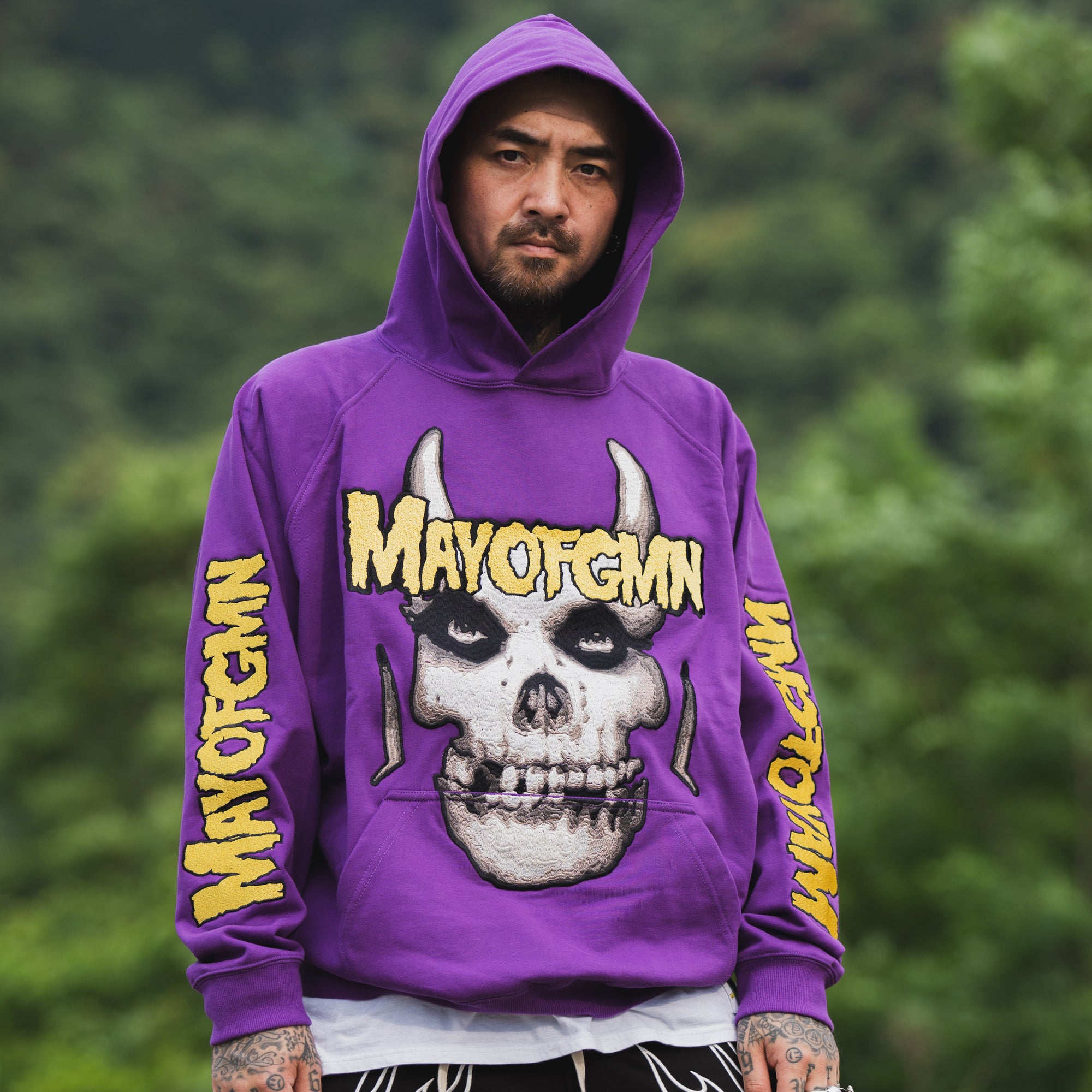 MAYO FGMN Embroidery Hoodie - PURPLE