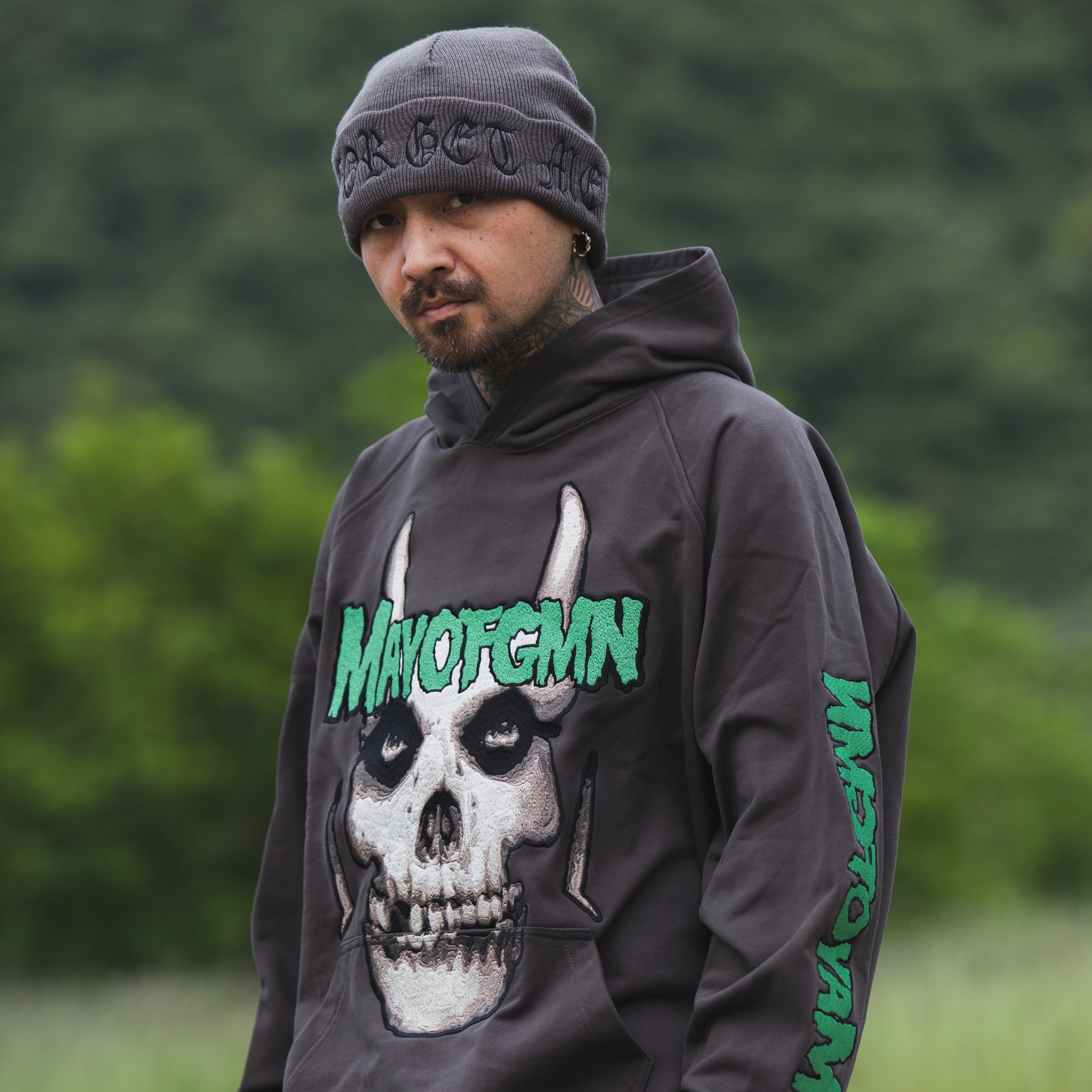 トップス MAYO embroidery maria hoodie MAYO embroidery maria hoodie MAYO FGMN Embroidery Hoodie