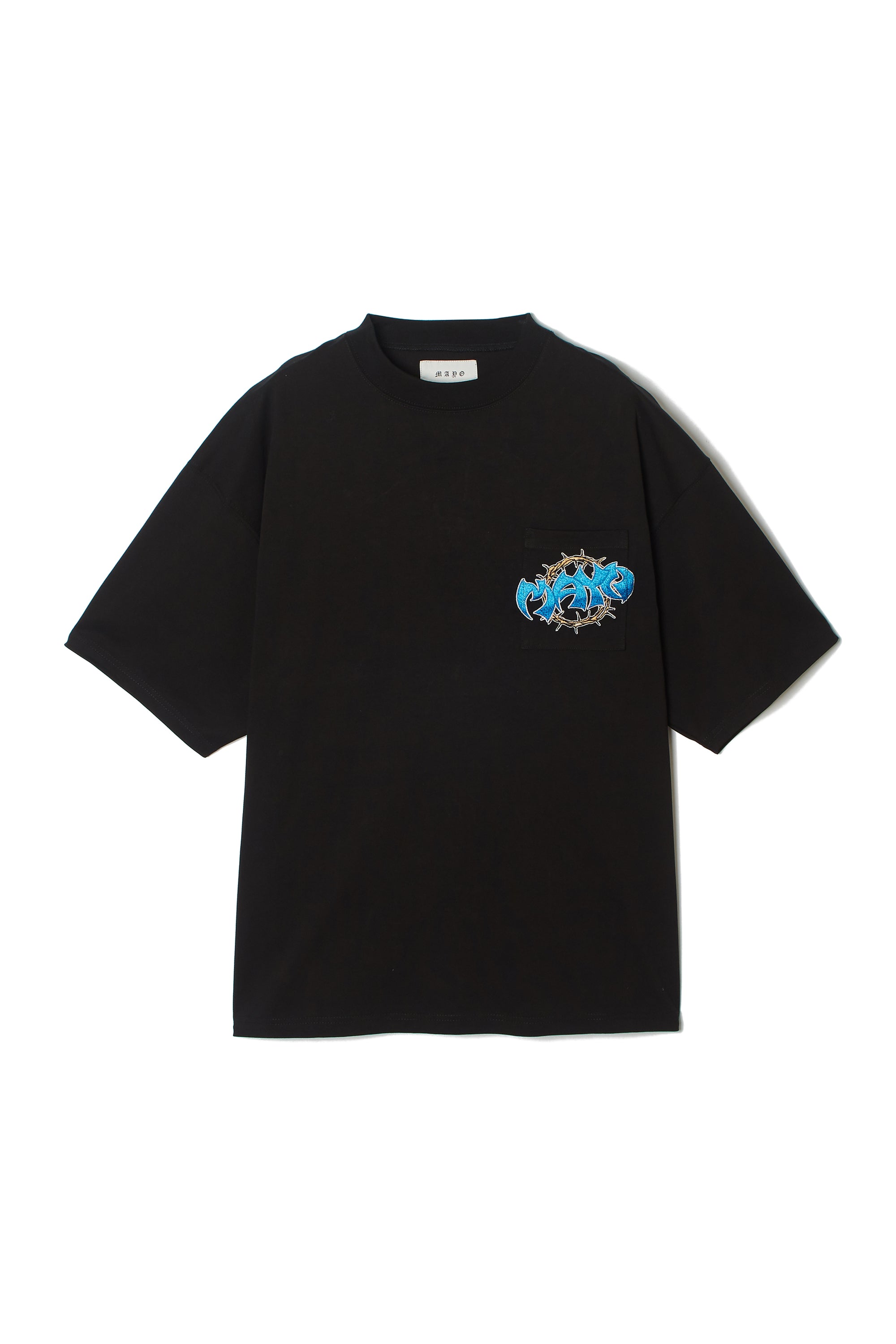 Sunshine Embroidery short Sleeve Tee - BLACK