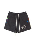 MAYO PAINT Embroidery Swim Shorts -  BLACK