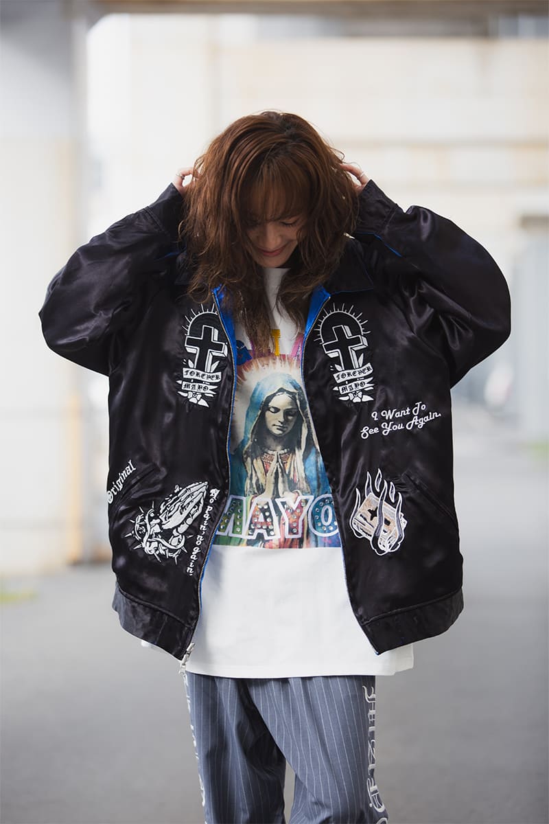 MAYO EMBROIDERY WITH COLLAR REVERSIBLE SOUVENIR JKT