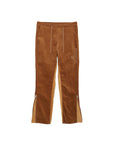 Forget me not embroidery LOUNGE PANTS - BROWN