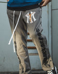 MAYO JESUS Embroidery Side Snap Lounge pants - GRAY