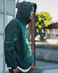 MAYO Devil Skull Embroidery Hoodie - GREEN