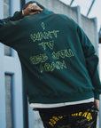 MAYO Devil Skull Embroidery Hoodie - GREEN