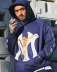 MAYO JESUS Embroidery Hoodie - NAVY