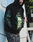 MAYO Devil Skull Embroidery Hoodie - GREEN