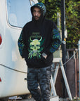 MAYO Devil Skull Embroidery Hoodie - GREEN